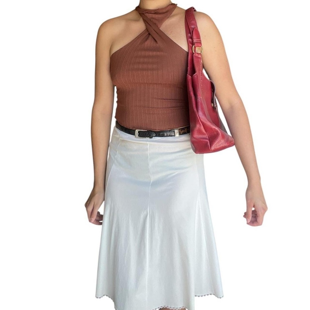 Urban outfitters Brown Halter Neck Ribbed Top